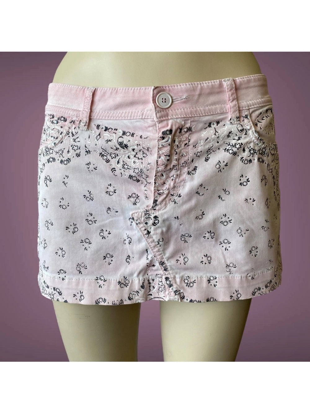 D&G Dolce&Gabbana VTG Y2K MINI pink Skirt Size 25 XS